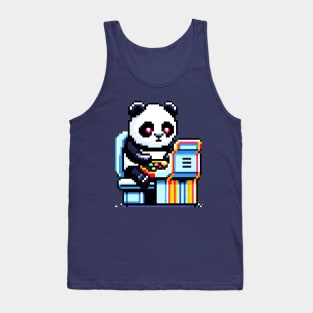 Retro Pixel Panda - Classic Arcade Gaming Design Tank Top